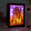 Paper Cut Light Box Anime Lamp Howls Moving Castle 3D Shadow Box Frames Pictures Customize 3D 3 - Howl's Moving Castle Shop