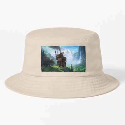 :Aesthetics Moving Castle In Forest Poster Bucket Hat Official Howls Moving Castle Merch