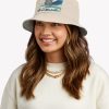 Howl'S Castle And Japanese Woodblock Mashup Bucket Hat Official Howls Moving Castle Merch