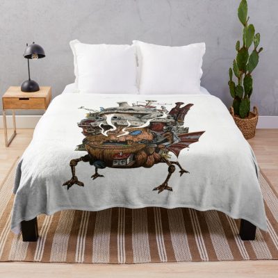 Howl'S Moving Castle Yacht Throw Blanket Official kaliuchisshop Merch