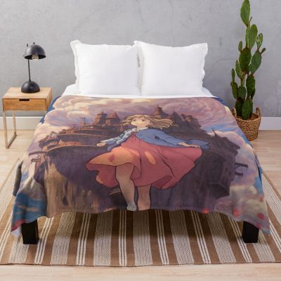 Howls Moving Castle Throw Blanket Official kaliuchisshop Merch