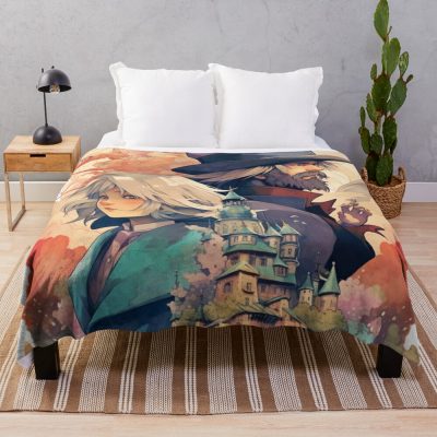 Howl Moving Castle Japanese Throw Blanket Official kaliuchisshop Merch