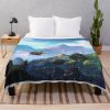 Painting Moving Castle Throw Blanket Official kaliuchisshop Merch