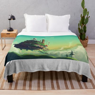 Howls Moving Castle Throw Blanket Official kaliuchisshop Merch