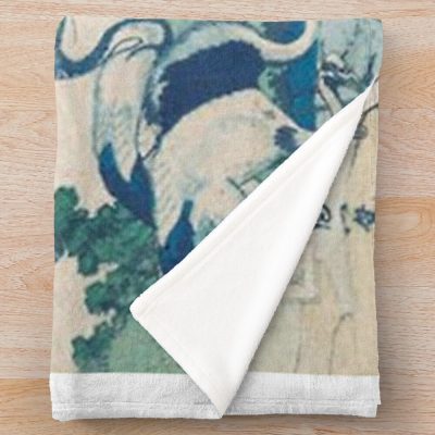 Howl'S Castle And Japanese Woodblock Mashup Poster Throw Blanket Official kaliuchisshop Merch