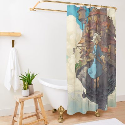 Howl'S Moving Castle Shower Curtain Official kaliuchisshop Merch