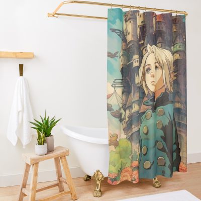 Howl Moving Castle Shower Curtain Official kaliuchisshop Merch