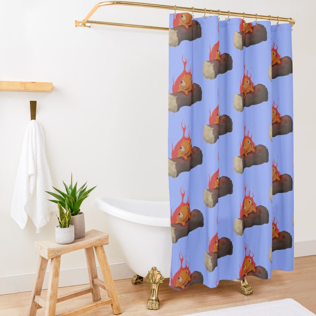 Howls Moving Castle Shower Curtain Official kaliuchisshop Merch