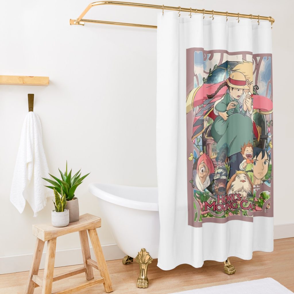 Howl'S Moving Castle Shower Curtain Official kaliuchisshop Merch