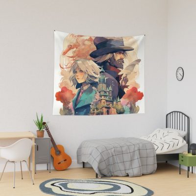 Howl Moving Castle Japanese Tapestry Official kaliuchisshop Merch