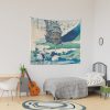 Howl'S Castle And Japanese Woodblock Mashup Tapestry Official kaliuchisshop Merch