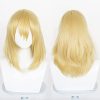 Anime Howl s Moving Castle Wizard Howl Cosplay Short Blonde Yellow Wig With Howl Earrings Necklace 1 - Howl's Moving Castle Shop