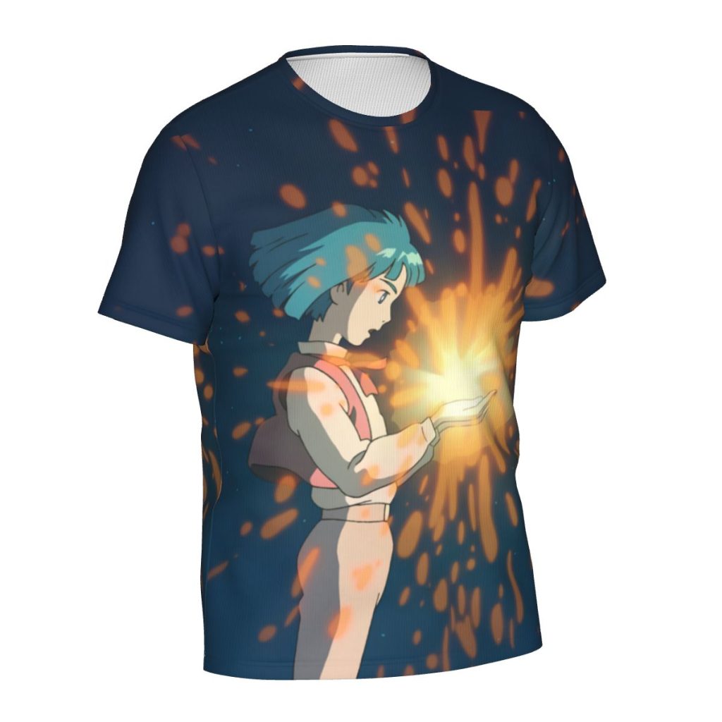 Howls Moving Castle T Shirt Young Howl Firework Awesome Polyester Beach T Shirt Short Sleeve Graphic 3 - Howl's Moving Castle Shop