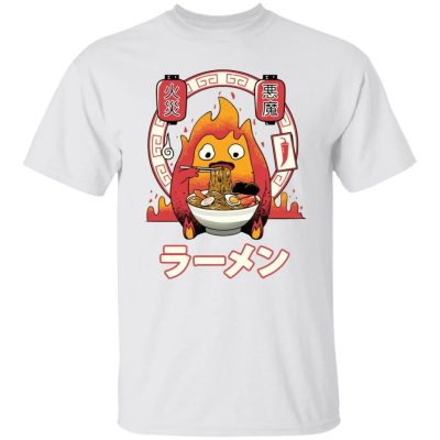 Howl’s Moving Castle Calcifer Loves Ramen T-Shirt